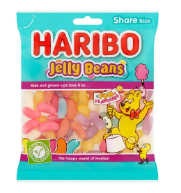 Haribo Jelly Beans Share Bags 140g (Pack of 12)
