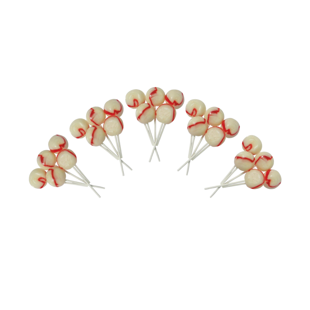 Dobsons Raspberry Ripple Mega Lollies 25 Unwrapped Lollipops Bag British Gluten Free and Vegetarian Friendly Candy Lolly