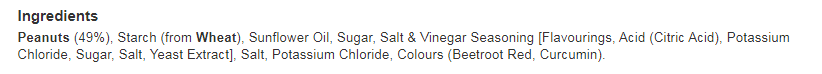 That’s Nuts Walkers Salt & Vinegar Sharing Coated Peanuts 160g (Pack of 8)