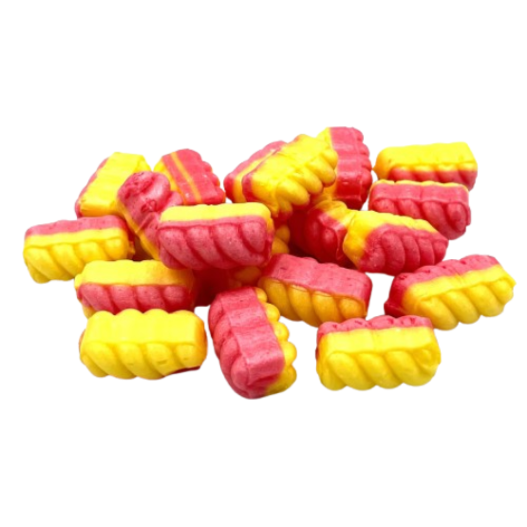 Zorba Online Rhubarb and Custard Twists Individually Wrapped 250g Bag