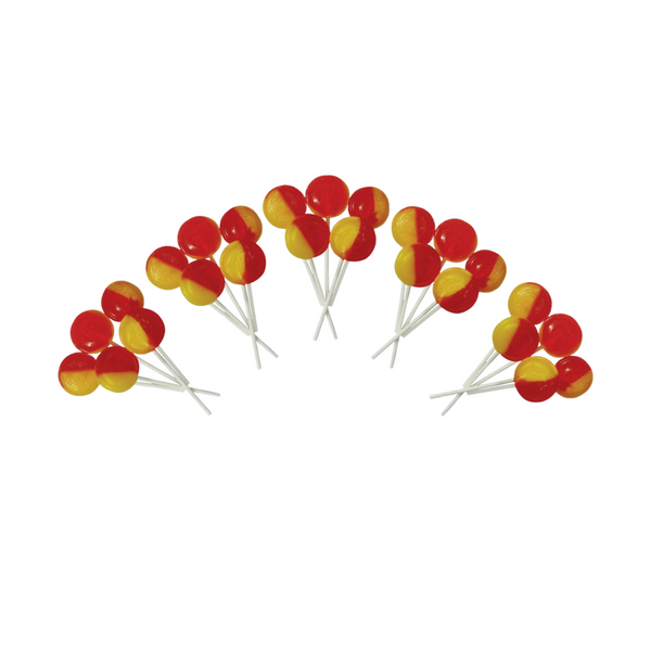 Dobsons Rhubarb and Custard Mega Lollies 25 Unwrapped Lollipops Bag British Gluten Free and Vegetarian Friendly Candy Lolly