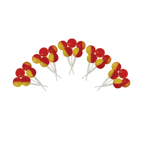 Dobsons Rhubarb and Custard Mega Lollies 25 Unwrapped Lollipops Bag British Gluten Free and Vegetarian Friendly Candy Lolly