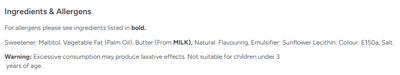 Zorba Online SUGAR FREE Rum Butter Toffee Individually Boozy Creamy Flavour 100g Bag