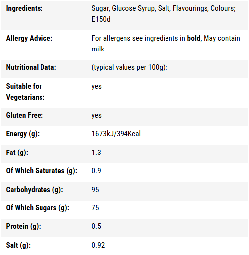 Dobsons Salted Caramel Mega Lollies 25 Unwrapped Lollipops Bag British Gluten Free and Vegetarian Friendly Candy Lolly