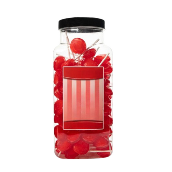 Dobsons Sarsaparilla Mega Lollies 90 Unwrapped Lollipops Jar British Gluten Free and Vegetarian Friendly Candy Lolly
