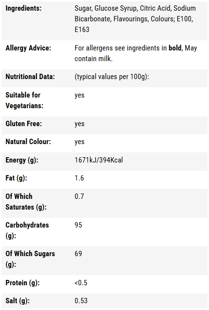 Dobsons Sherbet Pips 500g (Pack of 1)