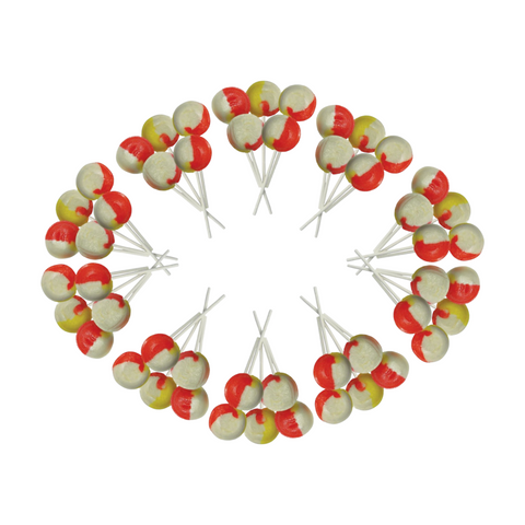 Dobsons Sherbet Pip Mega Lollies 50 Unwrapped Lollipops Bag British Gluten Free and Vegetarian Friendly Candy Lolly