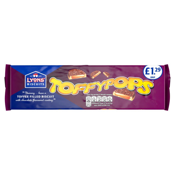 Lyons' Biscuits Toffypops 120g (Pack of 12)