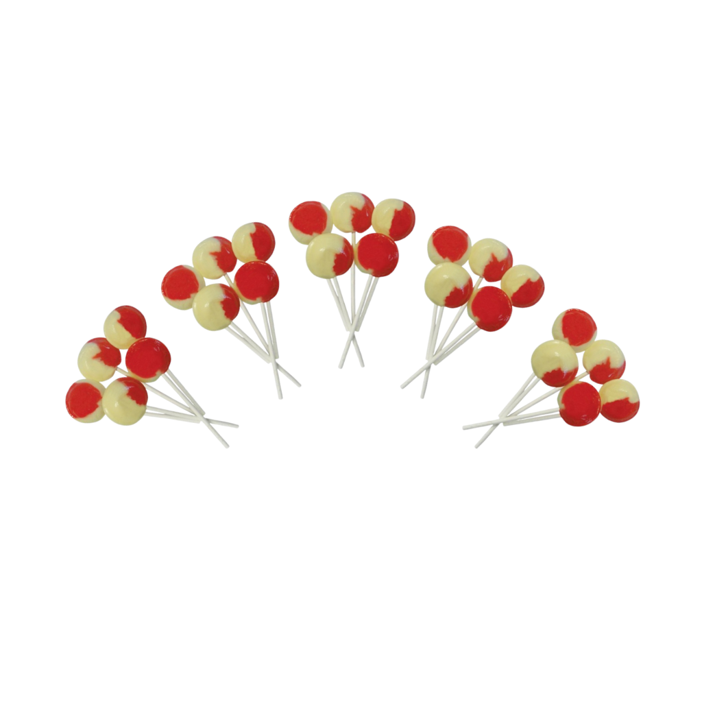 Dobsons Strawberry and Cream Mega Lollies 25 Unwrapped Lollipops Bag British Gluten Free and Vegetarian Friendly Candy Lolly