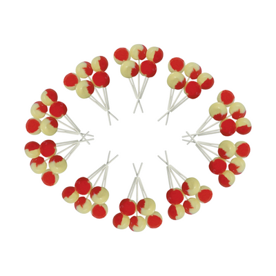 Dobsons Strawberry and Cream Mega Lollies 50 Unwrapped Lollipops Bag British Gluten Free and Vegetarian Friendly Candy Lolly