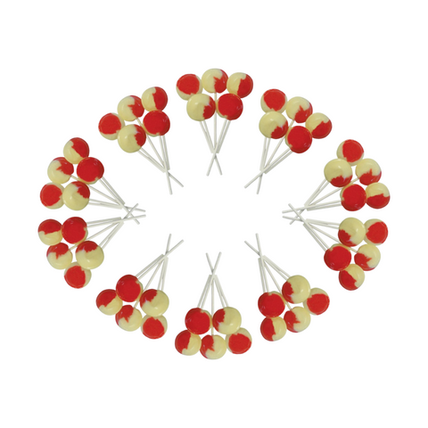 Dobsons Strawberry and Cream Mega Lollies 50 Unwrapped Lollipops Bag British Gluten Free and Vegetarian Friendly Candy Lolly