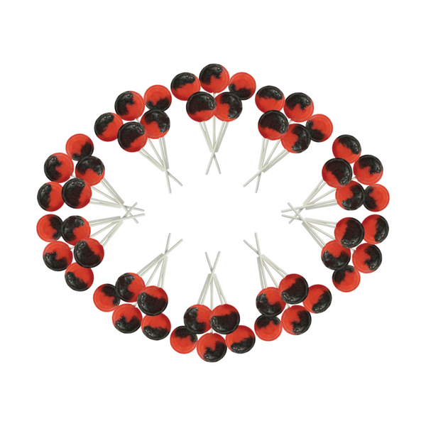 Dobsons Strawberry Split Mega Lollies 50 Unwrapped Lollipops Bag British Gluten Free and Vegetarian Friendly Candy Lolly