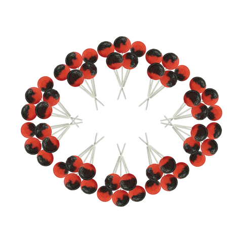 Dobsons Strawberry Split Mega Lollies 50 Unwrapped Lollipops Bag British Gluten Free and Vegetarian Friendly Candy Lolly