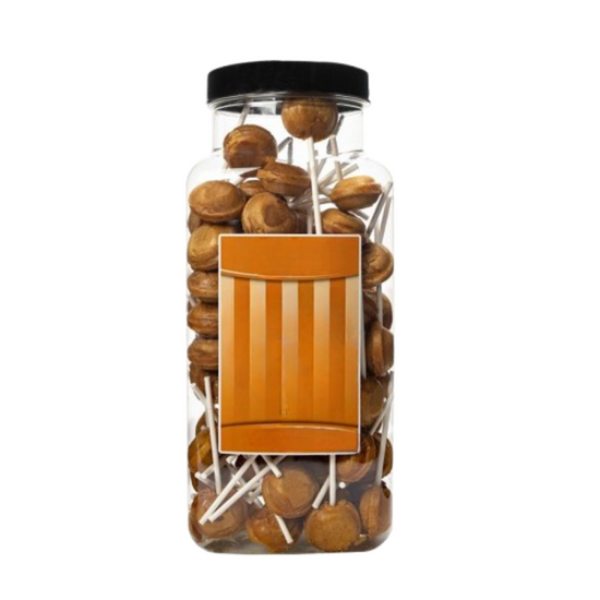 Dobsons Toffee Mega Lollies 90 Unwrapped Lollipops Jar British Gluten Free and Vegetarian Friendly Candy Lolly