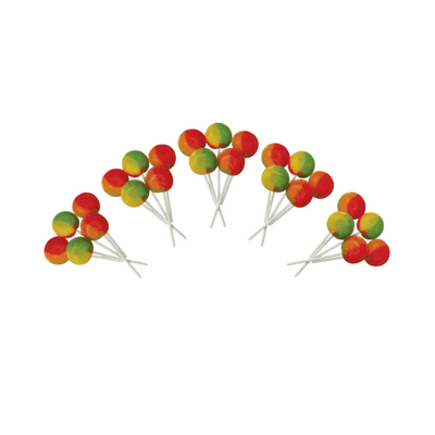 Dobsons Tropical Fruit Mega Lollies 25 Unwrapped Lollipops Bag British Gluten Free and Vegetarian Friendly Candy Lolly