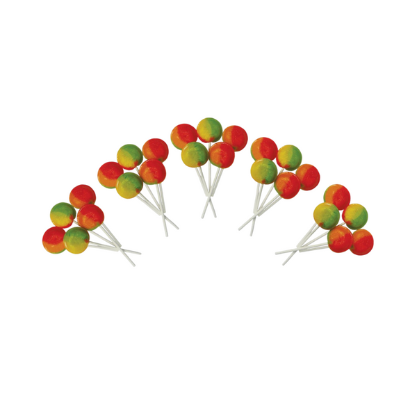 Dobsons Tropical Fruit Mega Lollies 25 Unwrapped Lollipops Bag British Gluten Free and Vegetarian Friendly Candy Lolly