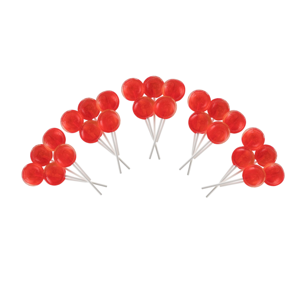 Dobsons Turkish Delight Mega Lollies 25 Unwrapped Lollipops Bag British Gluten Free and Vegetarian Friendly Candy Lolly