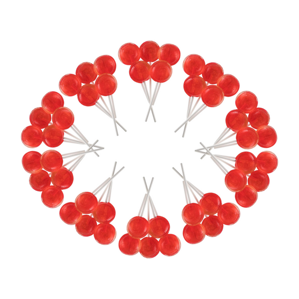 Dobsons Turkish Delight Mega Lollies 50 Unwrapped Lollipops Bag British Gluten Free and Vegetarian Friendly Candy Lolly