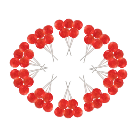 Dobsons Turkish Delight Mega Lollies 50 Unwrapped Lollipops Bag British Gluten Free and Vegetarian Friendly Candy Lolly