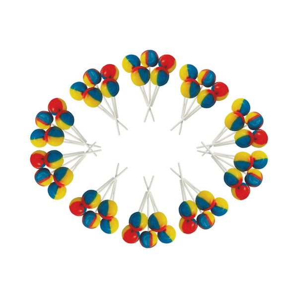 Dobsons Tutti Frutti Mega Lollies 50 Unwrapped Lollipops Bag British Gluten Free and Vegetarian Friendly Candy Lolly