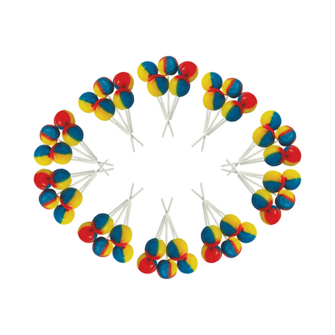 Dobsons Tutti Frutti Mega Lollies 50 Unwrapped Lollipops Bag British Gluten Free and Vegetarian Friendly Candy Lolly