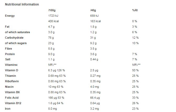 Kellogg's Fruit 'n Fibre Cereal 500g (Pack of 6)