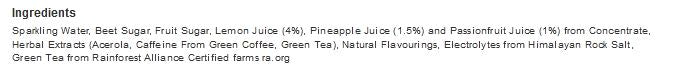 Tenzing Natural Energy Pineapple & Passionfruit 330ml x 12