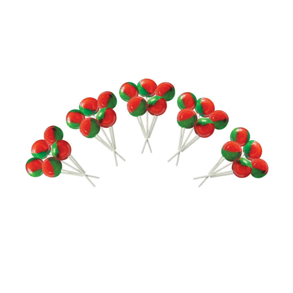 Dobsons Watermelon Mega Lollies 25 Unwrapped Lollipops Bag British Gluten Free and Vegetarian Friendly Candy Lolly
