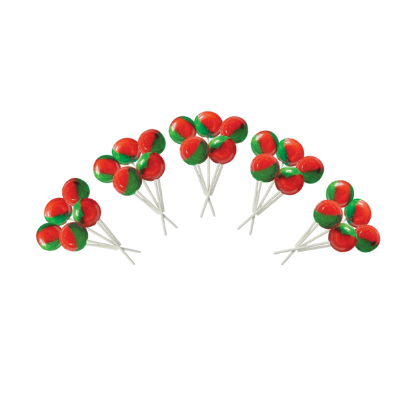 Dobsons Watermelon Mega Lollies 25 Unwrapped Lollipops Bag British Gluten Free and Vegetarian Friendly Candy Lolly