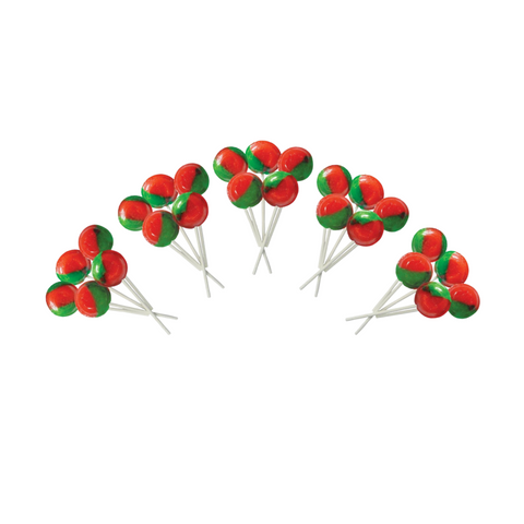 Dobsons Watermelon Mega Lollies 25 Unwrapped Lollipops Bag British Gluten Free and Vegetarian Friendly Candy Lolly