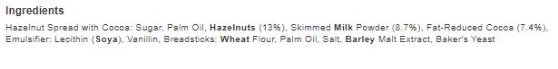 Nutella & Go! Hazelnut Spread with Chocolate Spread and Breadsticks Single 48g (Pack of 12)