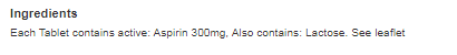 Aspar Aspirin 300mg Tablets 16 Tablets (Pack of 12)