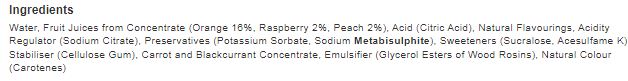 Robinsons Fruit Creations Delicious Peach & Raspberry 1L (Pack of 6)