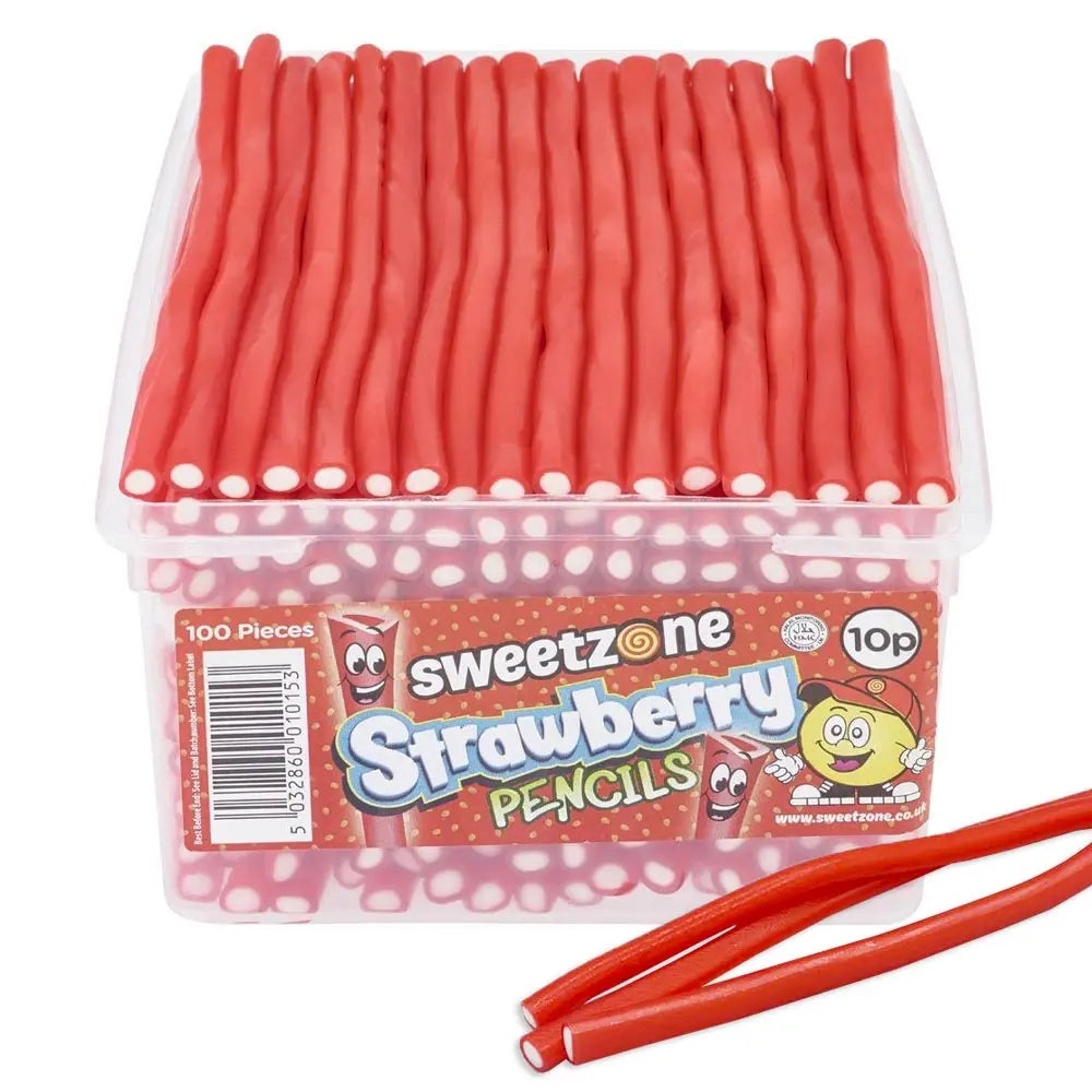 Sweetzone Strawberry Pencils 1.1kg (Pack of 1)