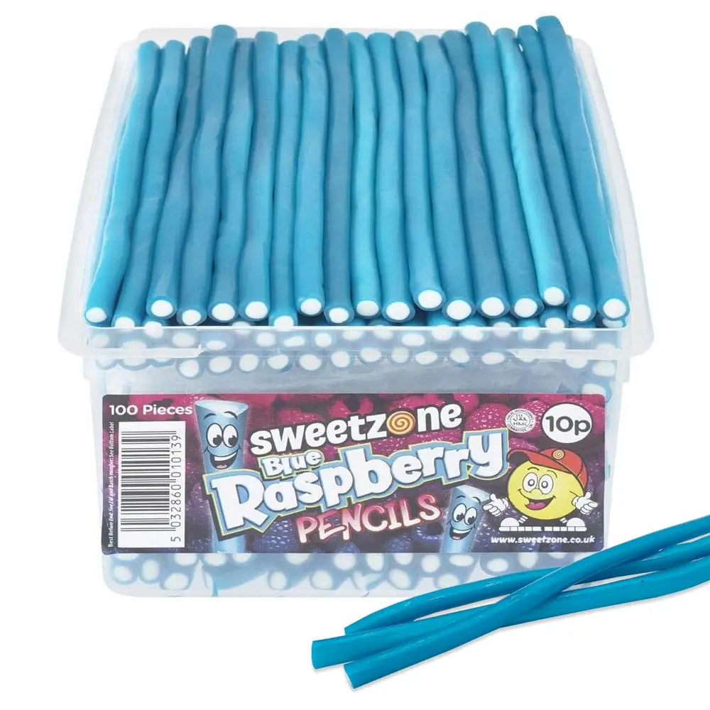 Sweetzone Blue Raspberry Pencils 1.1kg (Pack of 1)