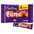 Cadbury Picnic Chocolate Bar 4 Pack 128g (Pack of 10)