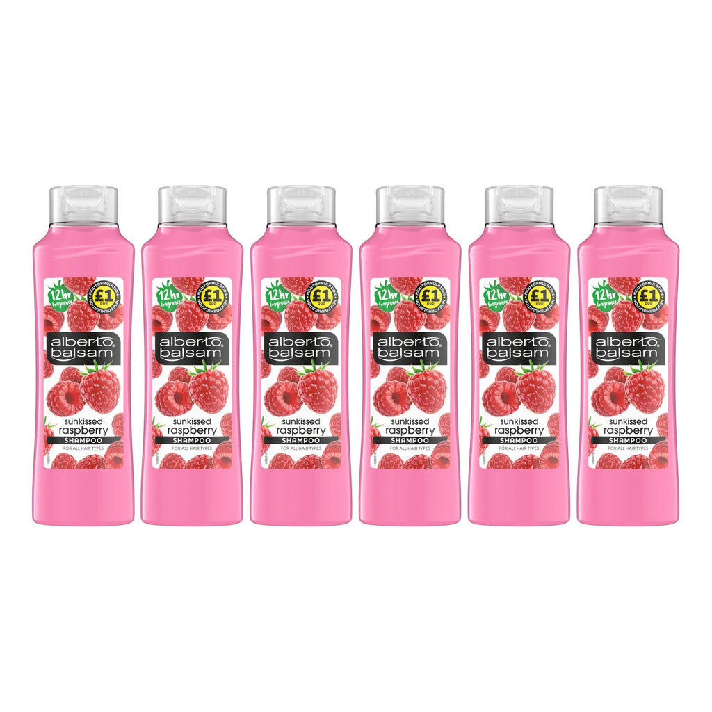 Alberto Balsam Sunkissed Raspberry Shampoo 350ml (Pack of 6)