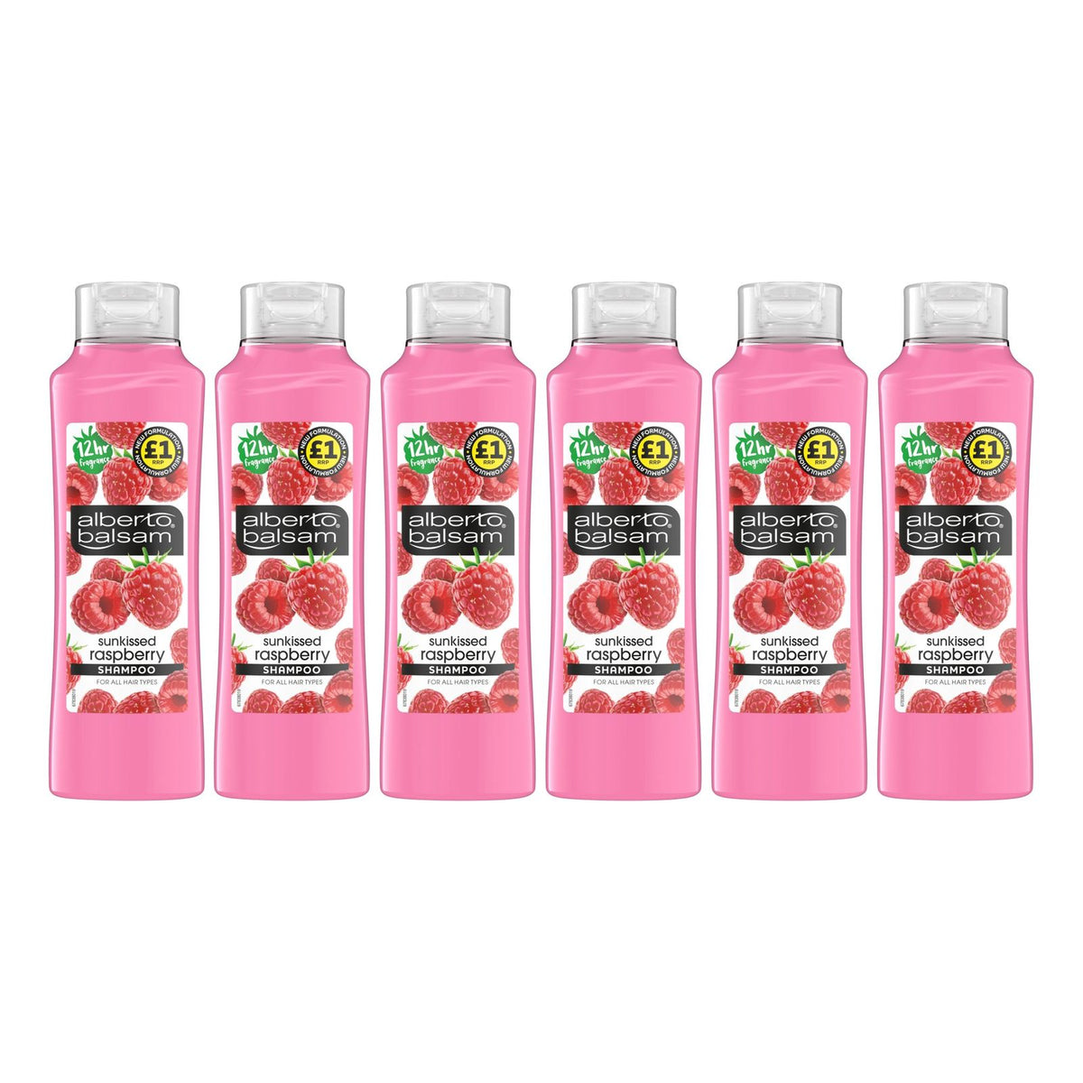 Alberto Balsam Sunkissed Raspberry Shampoo 350ml (Pack of 6)