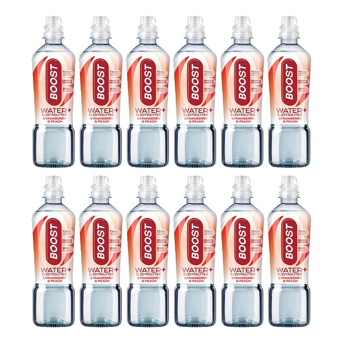 Boost Sport Hydration Water Strawberry Peach 500ml (Pack of 12)