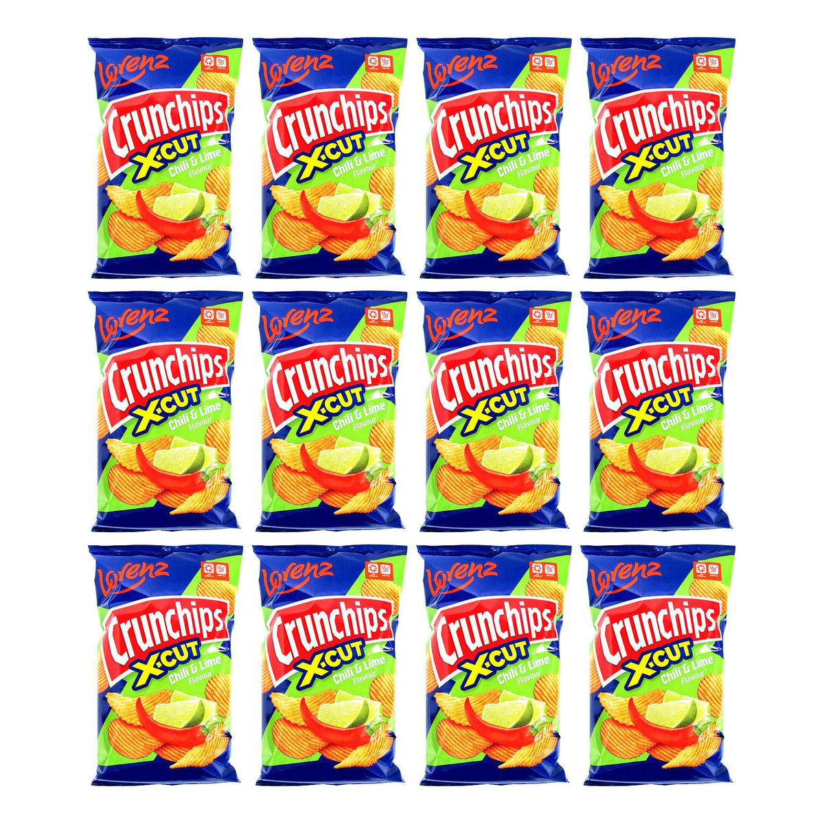 Crunchips Xcut Chilli & Lime 75g (Pack of 12)