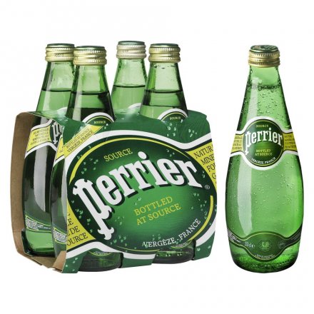Perrier Sparkling Natural Mineral Water NRB 330ml (Pack of 6)
