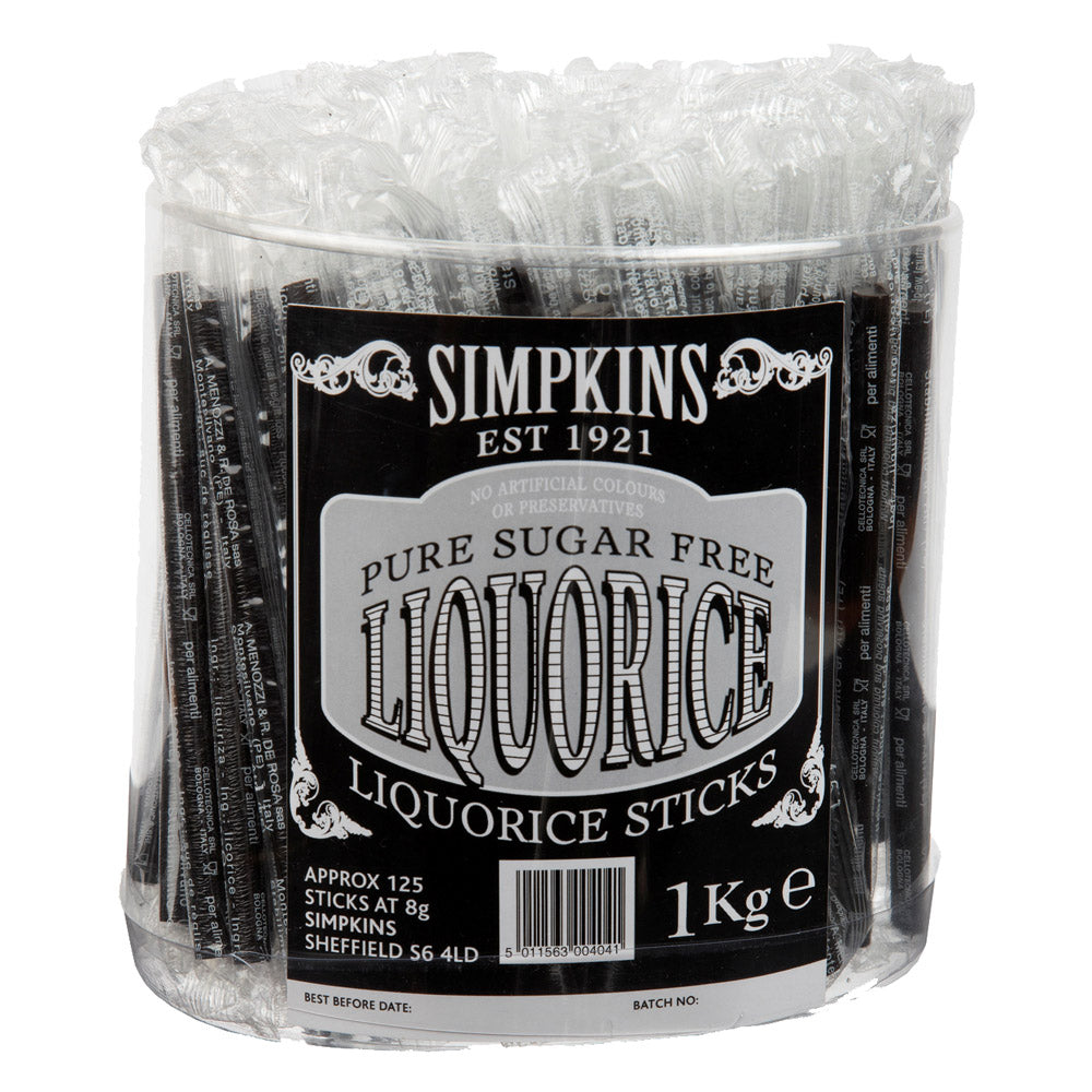Pure Liquorice Sticks – 1Kg Tub