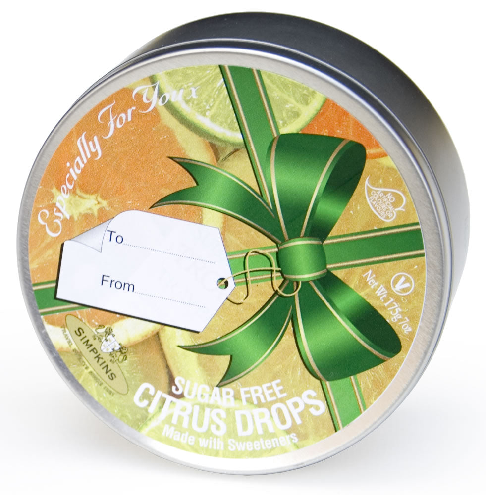 Sugar Free Citrus Ribbon Gift Tin (Pack of 6)