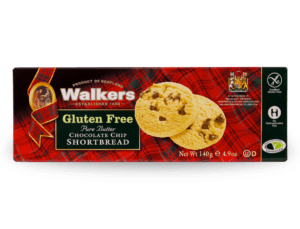 Walkers Gluten Free Chocolate Chip Shortbread 140g (Pack of 12)