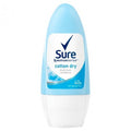 Sure Women Cotton Dry Roll-on Antiperspirant Deodorant 50ml (Pack of 6)