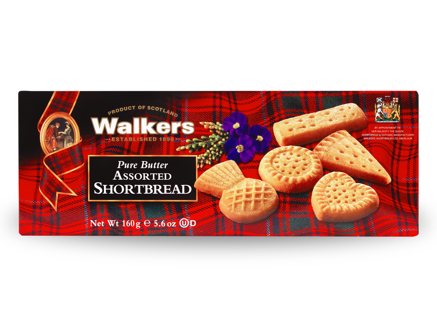 Walkers Assorted Shortbread Shapes 160g (Pack of 12)