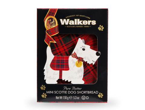 Walkers 3-D Mini Scottie Dog Carton 150g (Pack of 10)