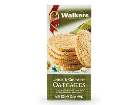 Walkers Thick & Crunchy Oatcakes 300g (Pack of 12)