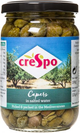 Crespo Capers in Salted Water 198g (Pack of 6)