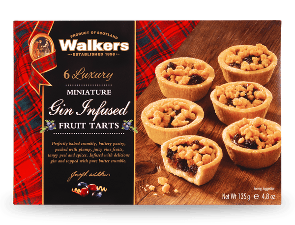 Walkers Miniature Gin Infused Fruit Tarts 135g (Pack of 12)